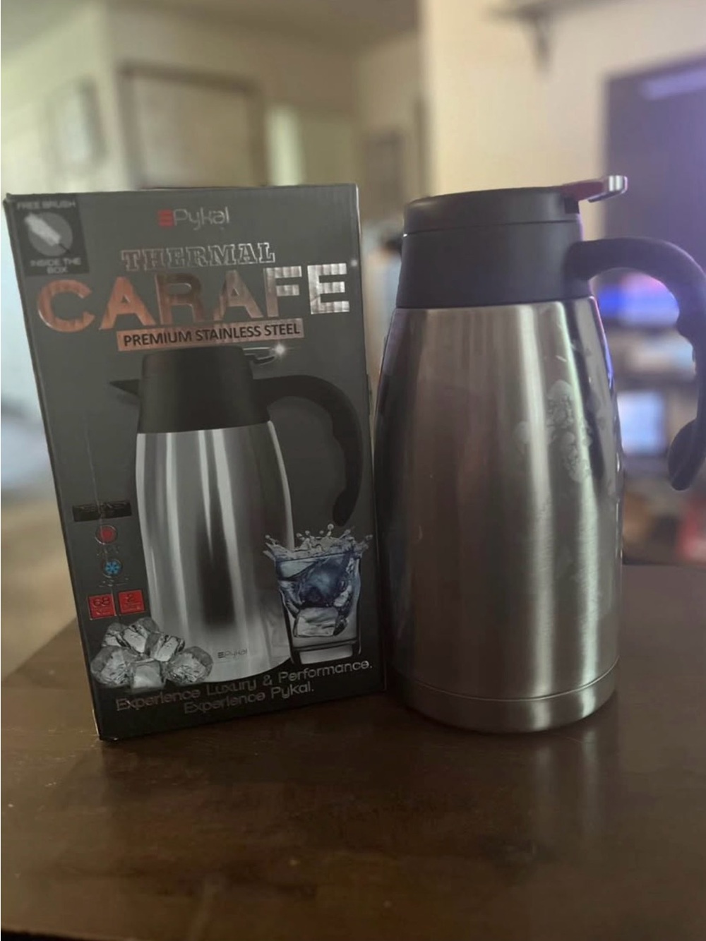 PYKAL Stainless Steel Thermal Carafe - Silver